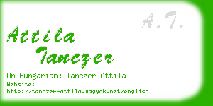 attila tanczer business card